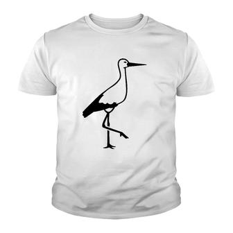 Stork Bird Animal Lover Gift Youth T-shirt | Mazezy