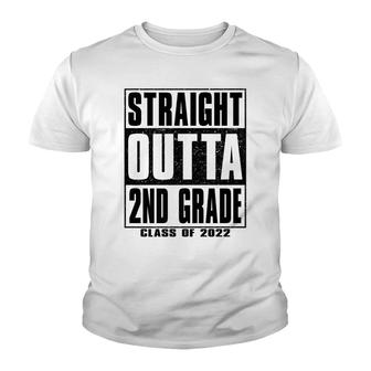 Straight Outta 2Nd Grade Graduate School Second Grade 2022 Youth T-shirt - Thegiftio UK