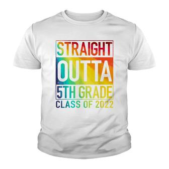 Straight Outta 5Th Grade Funny Class Of 2022 Graduation Gift Youth T-shirt - Thegiftio UK