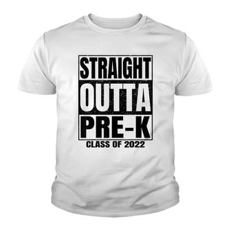Straight Outta Pre-K Graduate Vintage Class Of 2022 Youth T-shirt - Thegiftio UK