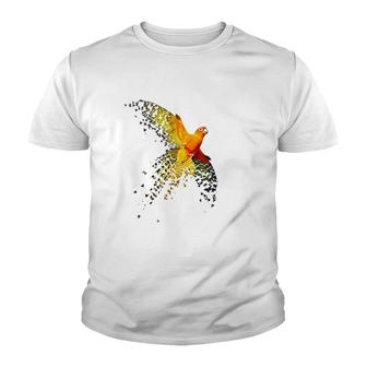 Sun Conure Beautiful Dispersed Flying Design Youth T-shirt - Thegiftio UK
