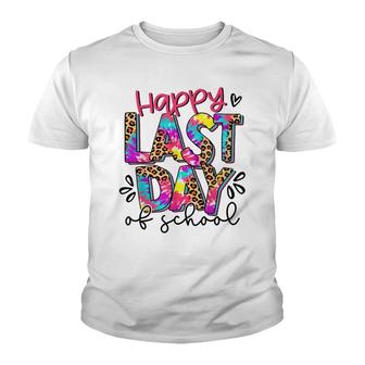 Teacher Tie Dye Hello Summer Happy Last Day Of School V2 Youth T-shirt - Thegiftio UK
