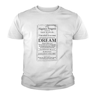 The Pilgrims Progress John Bunyan Title Page Youth T-shirt - Thegiftio UK