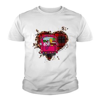 Tired As A Teacher Love Heart Decor Youth T-shirt - Seseable