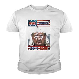 Trump Make America Exotic Again Usa Flag Youth T-shirt | Mazezy