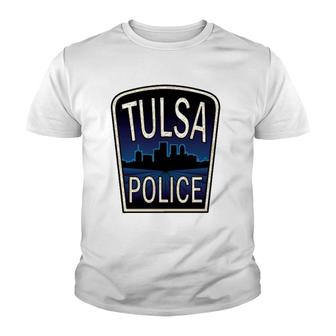 Tulsa Police Department Skyline Gift Youth T-shirt - Thegiftio UK