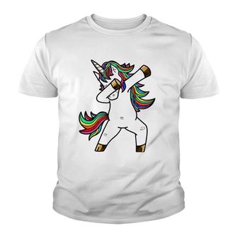 Unicorn Cute Dabbing Funny Dab Dance Gift Youth T-shirt - Thegiftio UK