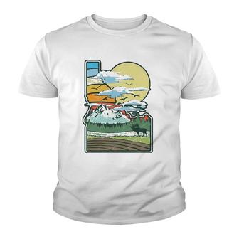 Vintage Idaho Nature & Outside Retro 80S Graphic Youth T-shirt - Thegiftio UK