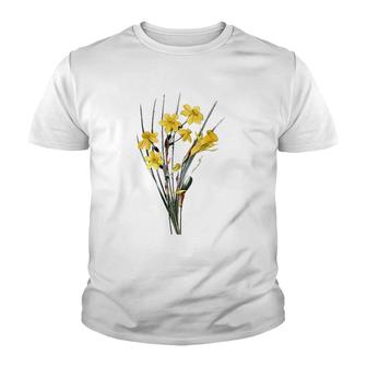 Womens Daffodils Flower Floral Spring Narcissi Flower Happy Easter Youth T-shirt