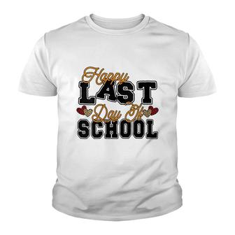 Womens Happy Last Day Of School Teacher Student Graduation Heart Youth T-shirt - Thegiftio UK