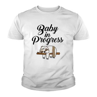 Womens Sloth Pregnancy Outfit For Pregnant Soon Moms Baby Belly Raglan Baseball Tee Youth T-shirt - Thegiftio UK