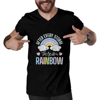 After Every Storm There Is A Rainbow Funny LGBT Pride Gift Men V-Neck Tshirt - Seseable
