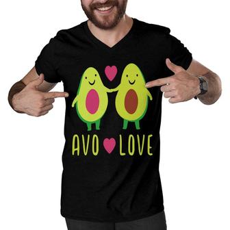 Avo Love Some Body Funny Avocado Couple Men V-Neck Tshirt - Seseable