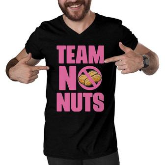 Baby Gender Reveal Party Gender Reveal Team No Nuts Girl Baby Men V-Neck Tshirt - Seseable