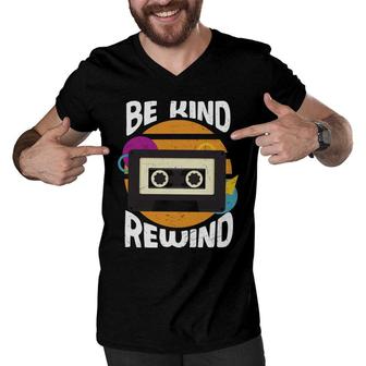 Be Kind Rewind Radio 80S 90S Styles Great Men V-Neck Tshirt - Seseable