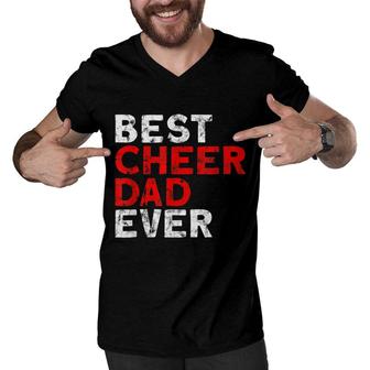 Best Cheer Dad Ever Cheerleading Dad Men V-Neck Tshirt - Seseable
