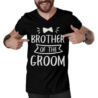 Brother Of The Groom Wedding Bachelor Party Men V-Neck Tshirt - Seseable