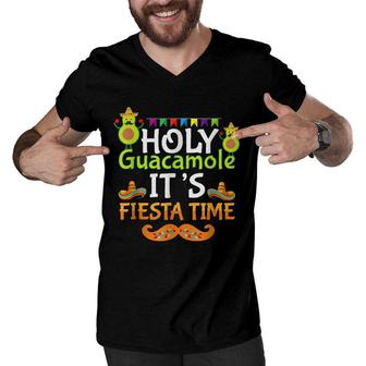 Cinco De Mayo Holy Guacamole Its Fiesta Time Fiesta Men V-Neck Tshirt - Seseable