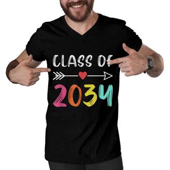 Class Of 2034 Kindergarten Graduating Class Of 2034 Men V-Neck Tshirt - Seseable