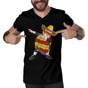 Dabbing Cinco De Mayo Men Women Kids Mexican Fiesta Men V-Neck Tshirt - Seseable