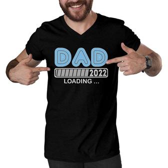Dad Est 2022 Loading Future New Daddy Baby Fathers Day Men V-Neck Tshirt - Seseable
