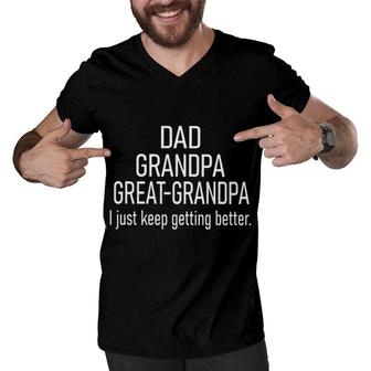 Dad Grandpa Great Grandpa New Trend 2022 Men V-Neck Tshirt - Seseable