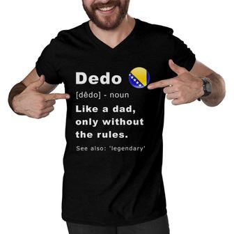 Dedo Definition Bosnian Grandpa Fathers Day Gift Men V-Neck Tshirt - Seseable