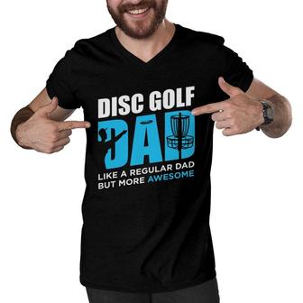 Disc Golf Vintage Funny Disc Golfing Dad Lover Player Gift Men V-Neck Tshirt - Seseable