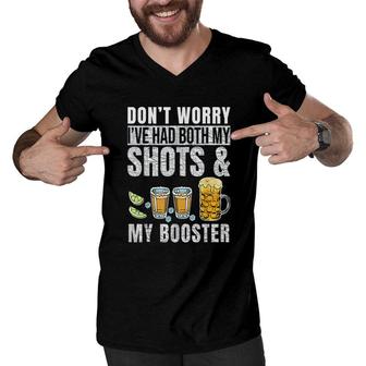 Dont Worry Ive Had Both My Shots And Booster Funny Gift 2022 Men V-Neck Tshirt - Seseable
