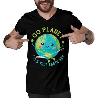 Earth Day 2022 Go Planet Its Your Earth Day Men V-Neck Tshirt - Seseable