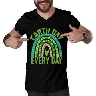 Earth Day Everyday Green Rainbow Earth Day Men V-Neck Tshirt - Seseable
