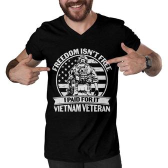 Freedom Is Not Free I Paid For It Veteran 2022 Men V-Neck Tshirt - Seseable