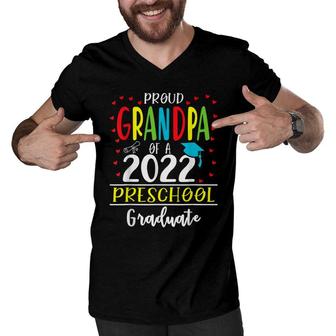 Funny Proud Grandpa Of A Class Of 2022 Preschool Graduate Men V-Neck Tshirt | Mazezy