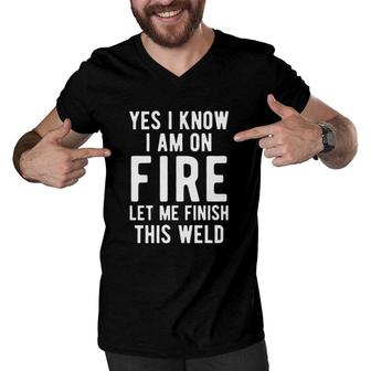 Funny Text Printed Yes I Know New Trend 2022 Men V-Neck Tshirt - Seseable
