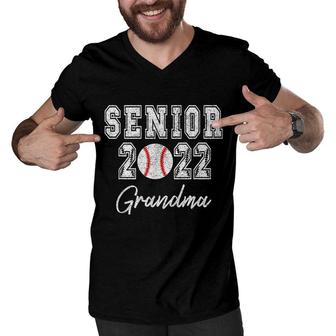 Graduating Senior Baseball Player Class Of 2022 Grandma Men V-Neck Tshirt - Seseable