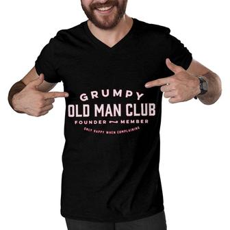 Grumpy Old Man Club Design 2022 Gift Men V-Neck Tshirt - Seseable