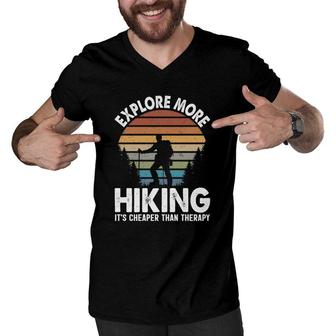 Hiking Explore More Explore Travel Lover Men V-Neck Tshirt - Seseable