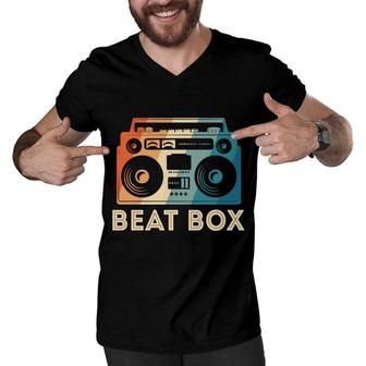 Hip Hop Beat Box Music Lovers Mixtape 80S 90S Retro Style Men V-Neck Tshirt - Seseable