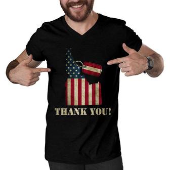Idaho Veteran Thank You Memorial Day Men V-Neck Tshirt - Seseable