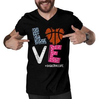 Love Basketball Coach Player Basketball Life Team Fan Women Men V-Neck Tshirt - Seseable