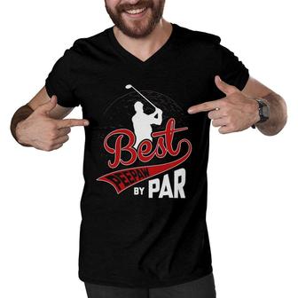 Mens Best Peepaw By Par Golf Lover Sports Funny Fathers Day Gifts Men V-Neck Tshirt - Seseable