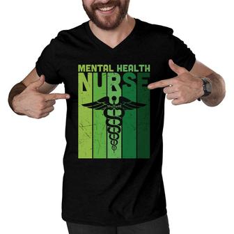 Mental Health Nurse Mental Health Awareness Men V-Neck Tshirt - Seseable