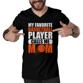 Mothers Day Favorite Basketball Player Mom Sport Basketball Men V-Neck Tshirt - Seseable