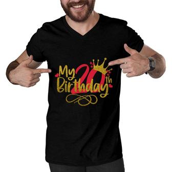 My 20Th Birthday Is A Big Event Since I Was Born In 2002 Men V-Neck Tshirt - Seseable