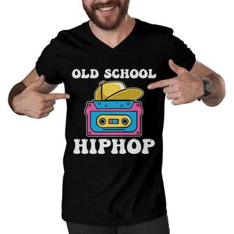 Old School Hip Hop Funny Color Mixtape Music 80S 90S Men V-Neck Tshirt - Seseable