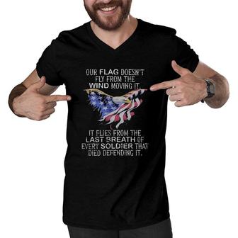 Our Flag Does Not Fly The Wind Moving It New Mode Men V-Neck Tshirt - Seseable