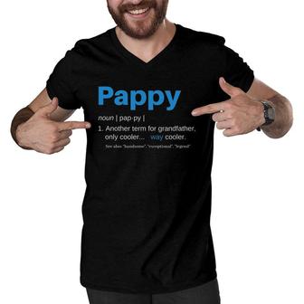 Pappy Gifts Grandpa Fathers Day Definition Birthday Men V-Neck Tshirt - Seseable