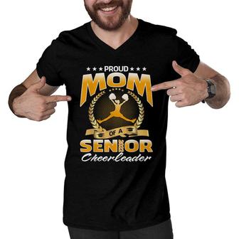 Proud Mom Of A 2022 Senior Cheerleader Men V-Neck Tshirt - Seseable