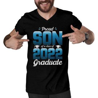 Proud Son Of A Class Of 2022 Graduate School Senior 2022 Men V-Neck Tshirt - Seseable