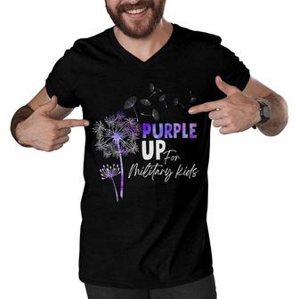 Purple Up For Military Kids - Month Of The Military Child Men V-Neck Tshirt - Seseable